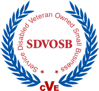 SDVOSB certified, Service-Disabled Veteran-Owned Small Business CVE logo